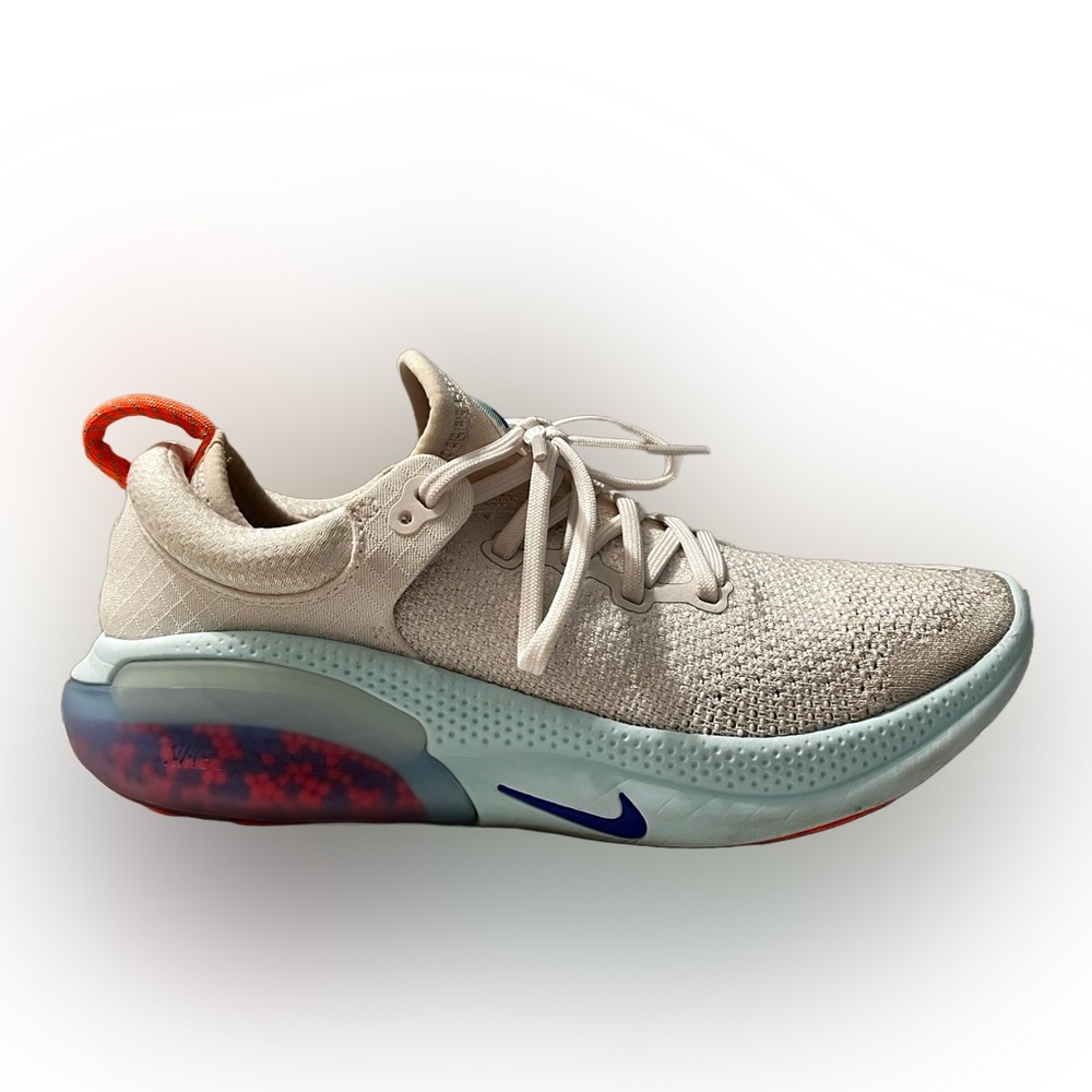 Nike Joyride Run Flyknit — White/Racer Blue-Platinum Tint — Size 8